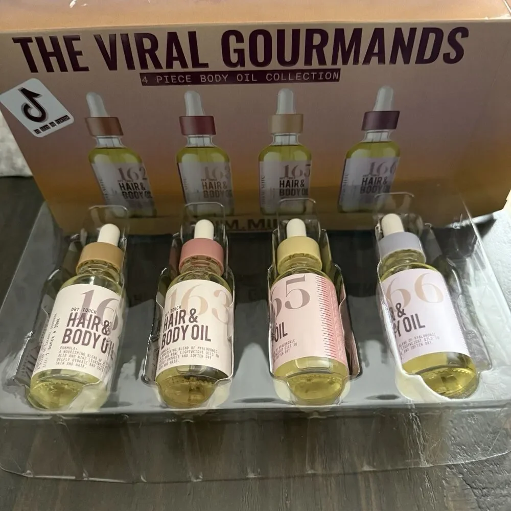 Miim Miic The Viral Gourmands 4 Piece Body Oil Collection 10ml TikTok NIB